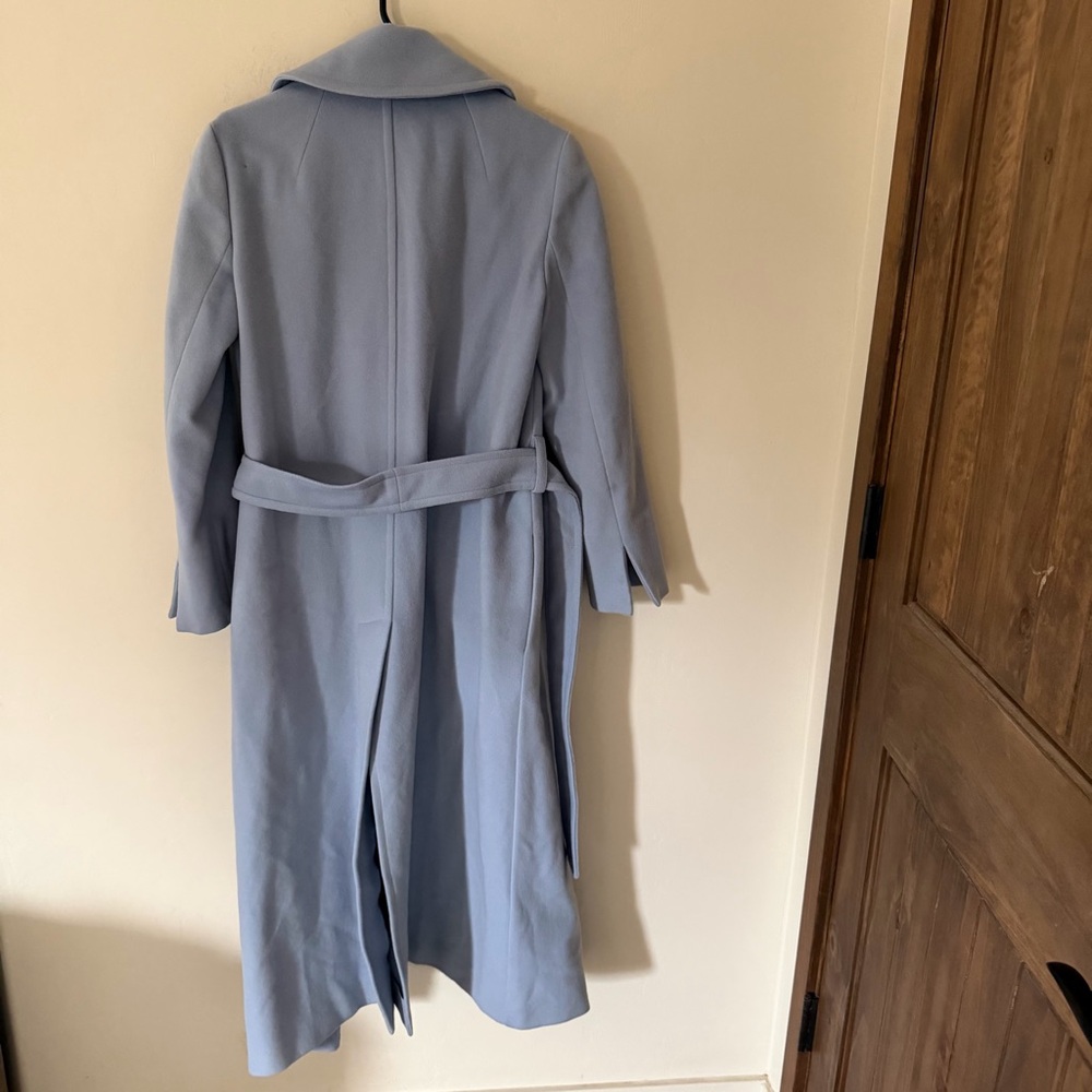 Blanca Vita Wool Blend Calistea Wrap Coat | Light Blue - Picture 9 of 11
